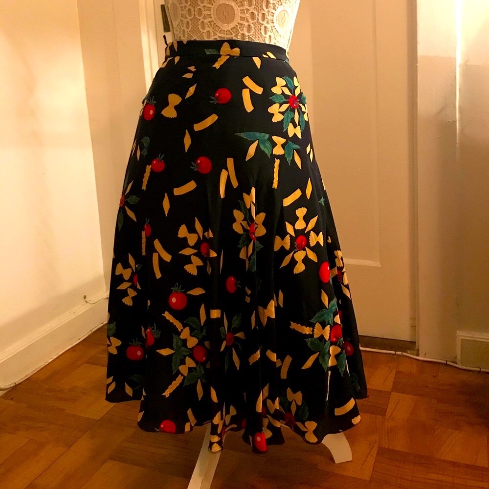 Silk skirt from Moschino’s Pasta collection